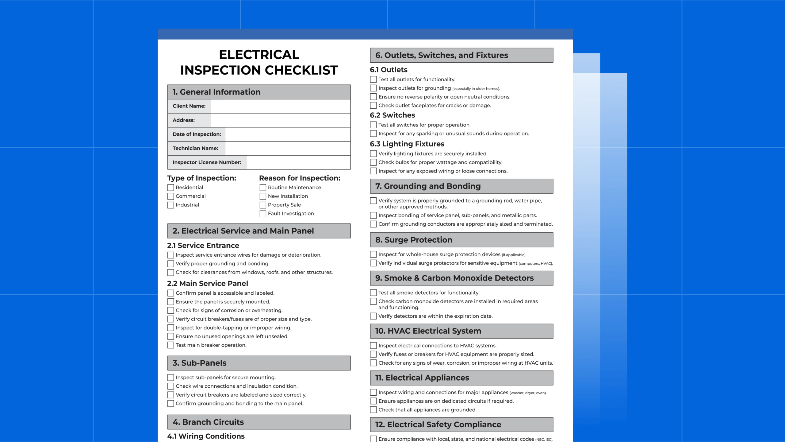 Revisión y certificación de instalación eléctrica antes de la apertura de clínica estética